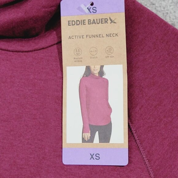 NEW Eddie Bauer Based Layer Women XS  Funnel Neck Pullover Long Sleeve // 26PT - Picture 3 of 8